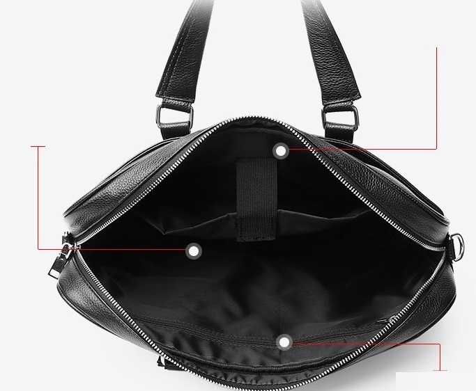 Мужская кожаная модная сумка портфель для документів ноутбука кожа