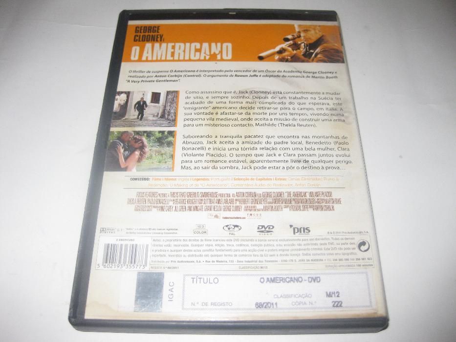 DVD "O Americano" com George Clooney