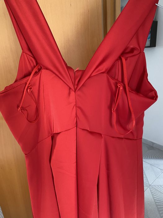 Vestido cetim vermelho