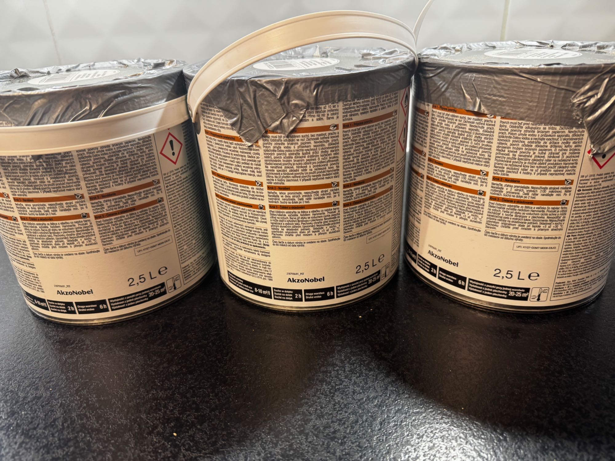 3 w cenie 2! Hammerite półmatowy biały prosto na rdzę 2,5l x3