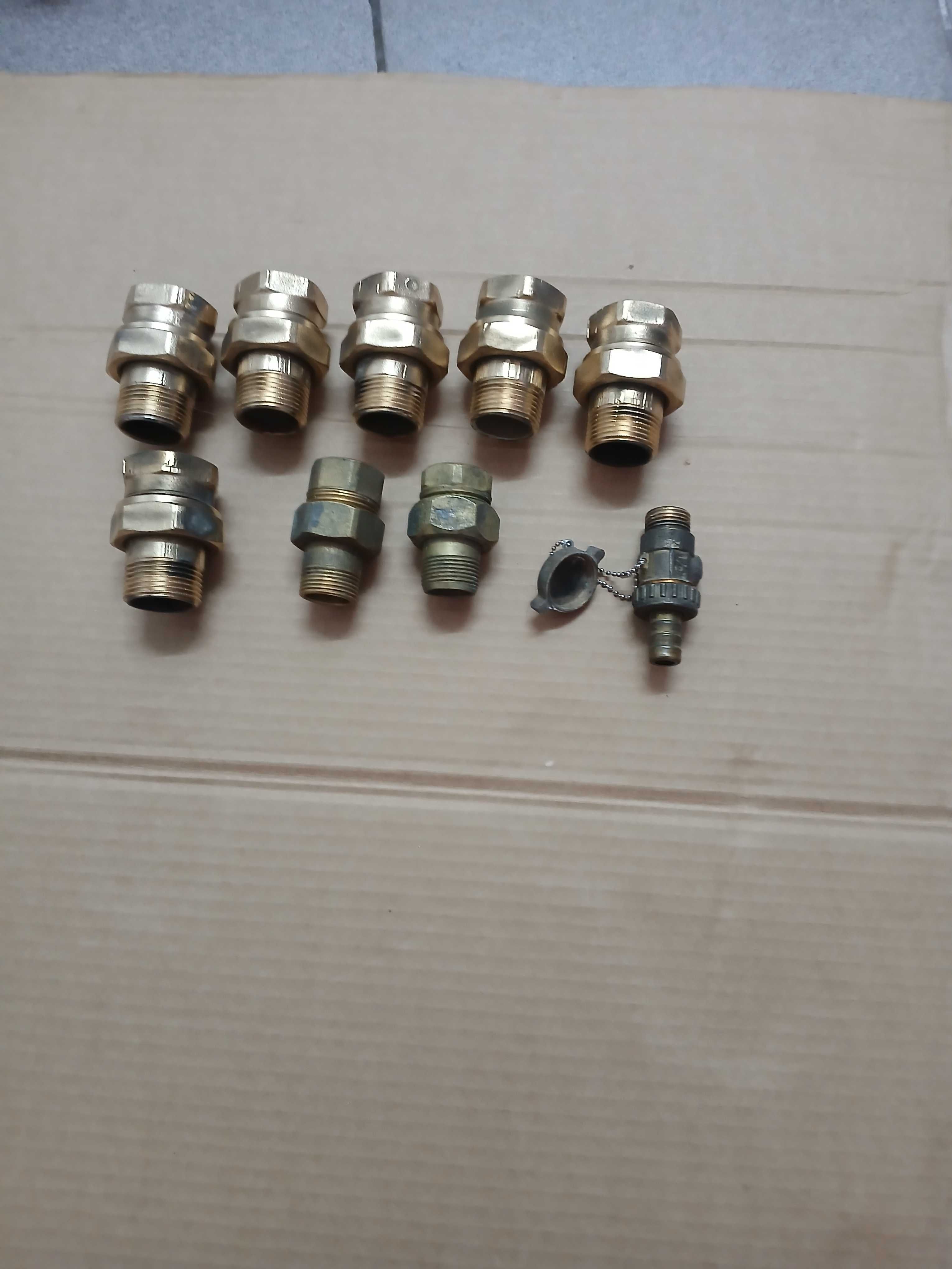 Zawory kulowe przelotowe DN 25,DN 20, śrubunki DN 25, DN 20