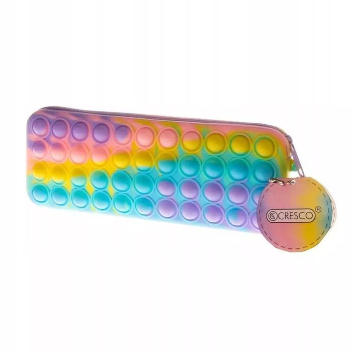Piórnik szkolny silikonowy Rainbow. Cresco