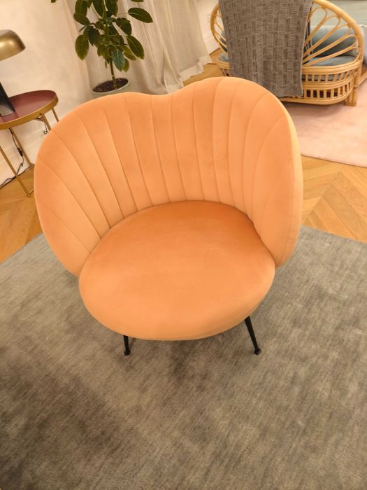 Fotel DK new comfort, skandynawski, welurowy