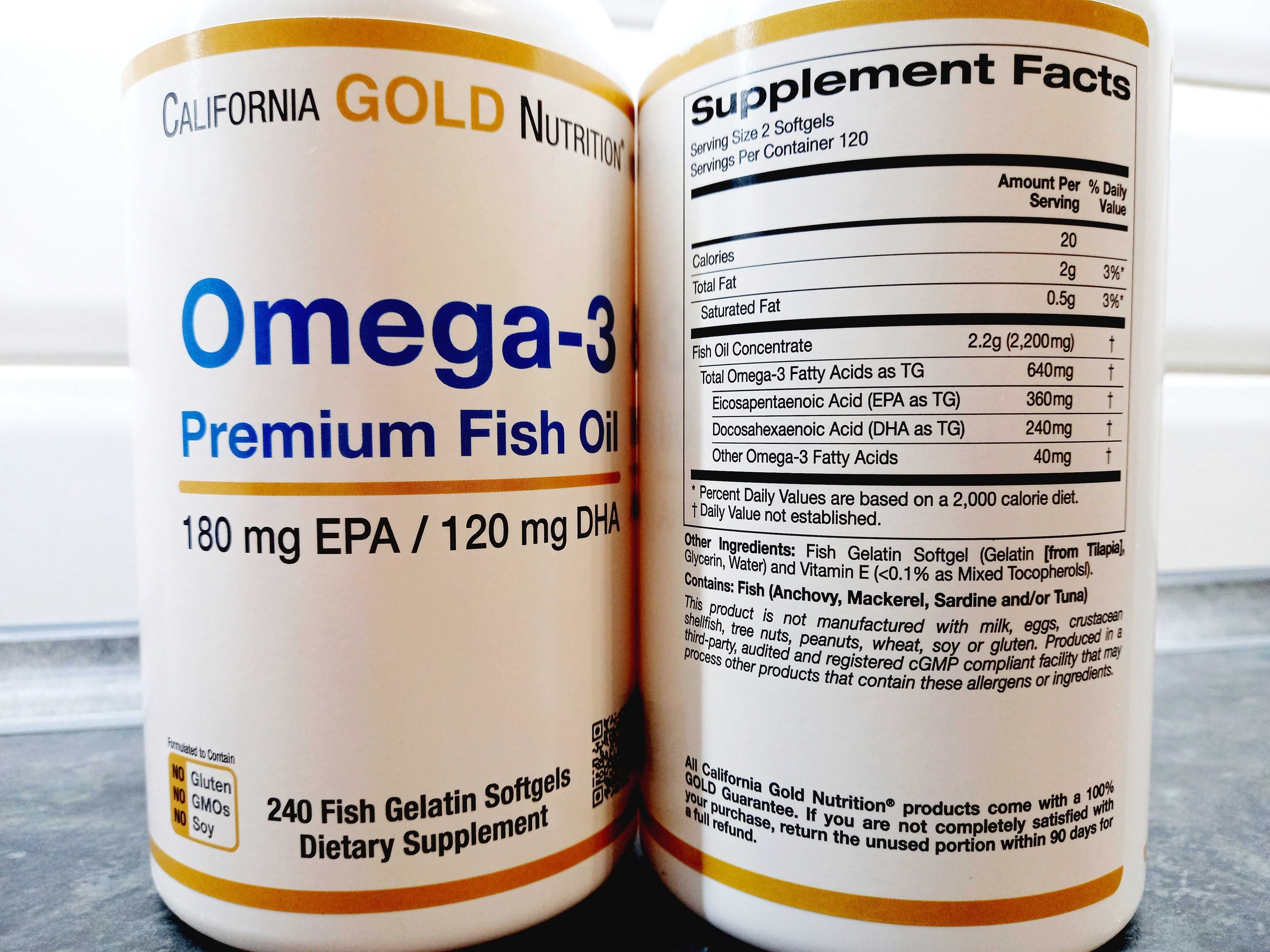 CGN, Omega-3 Premium (240 капс.), омега-3 триглицериды 180/120/20