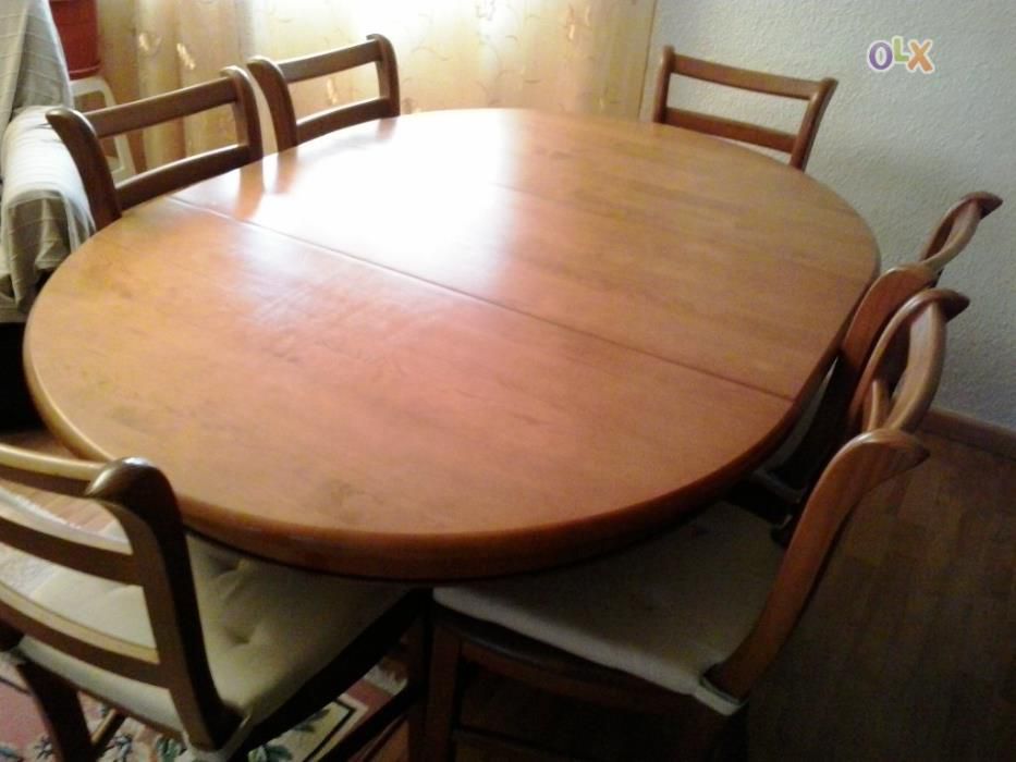 Mesa de Jantar extensível + 6 Cadeiras