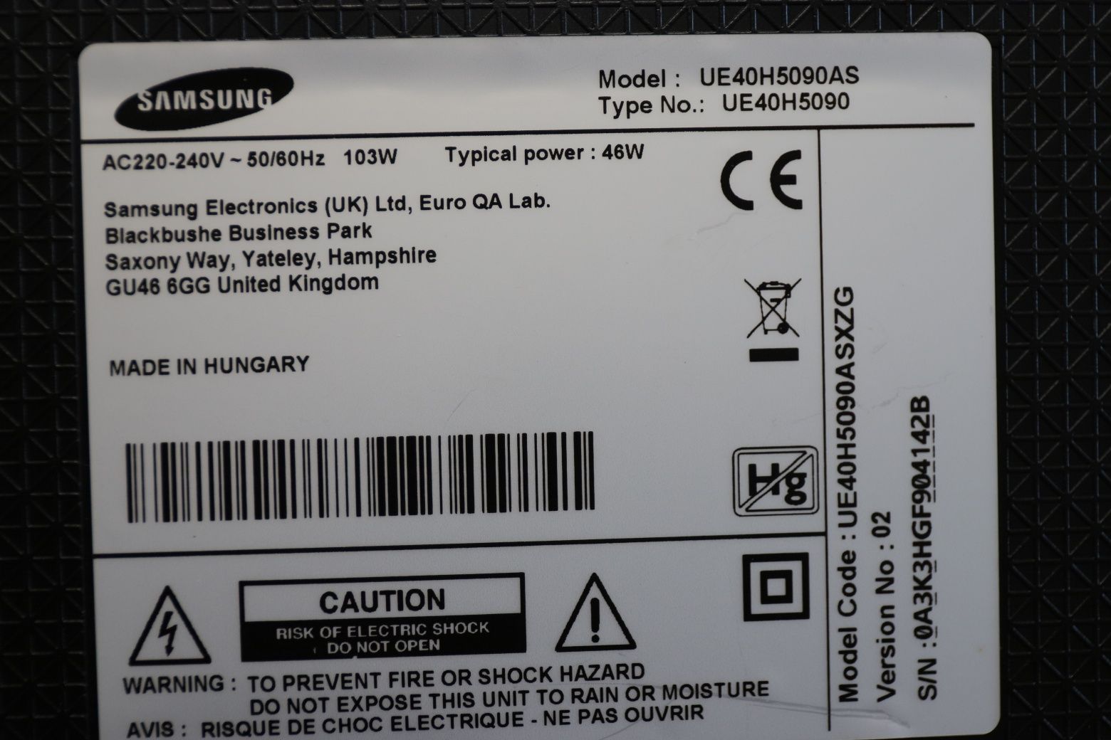 Samsung  UE 40H5090AS   40  дюймаов