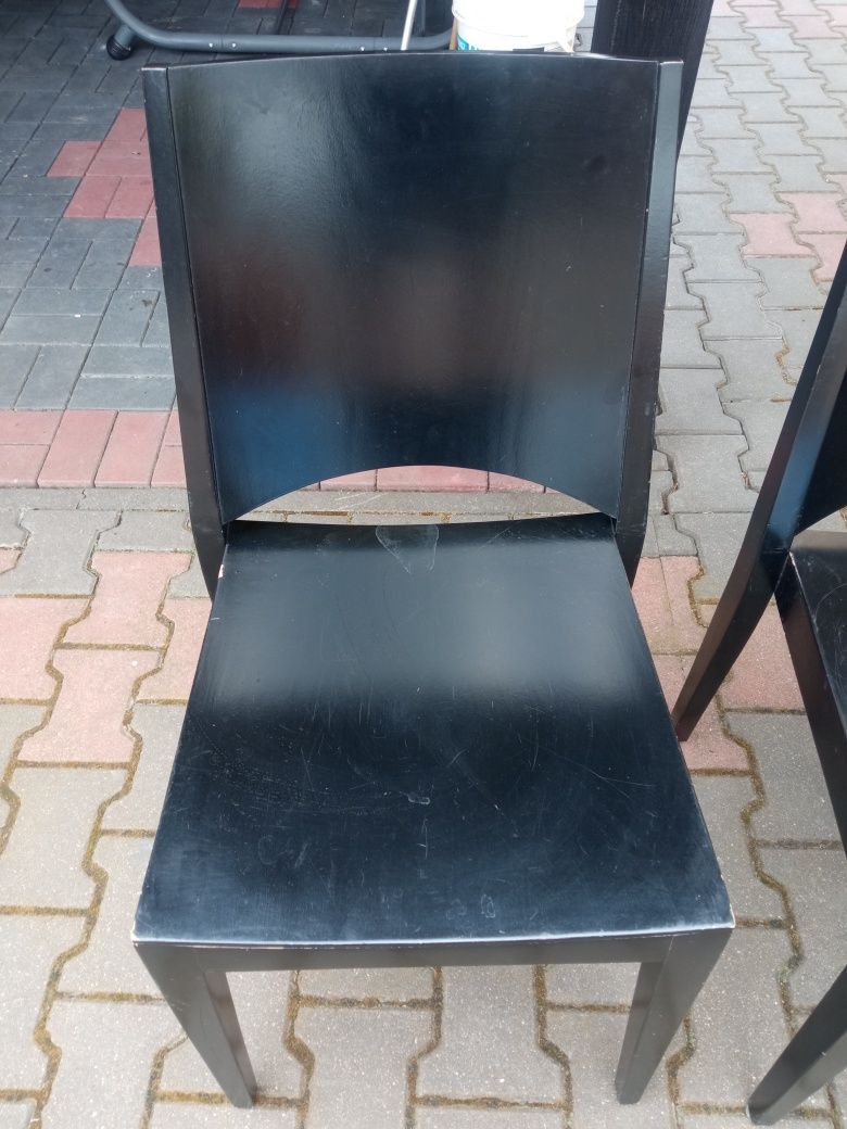 Krzesła krzesło drewniane czarne 4 sztuki Ryki