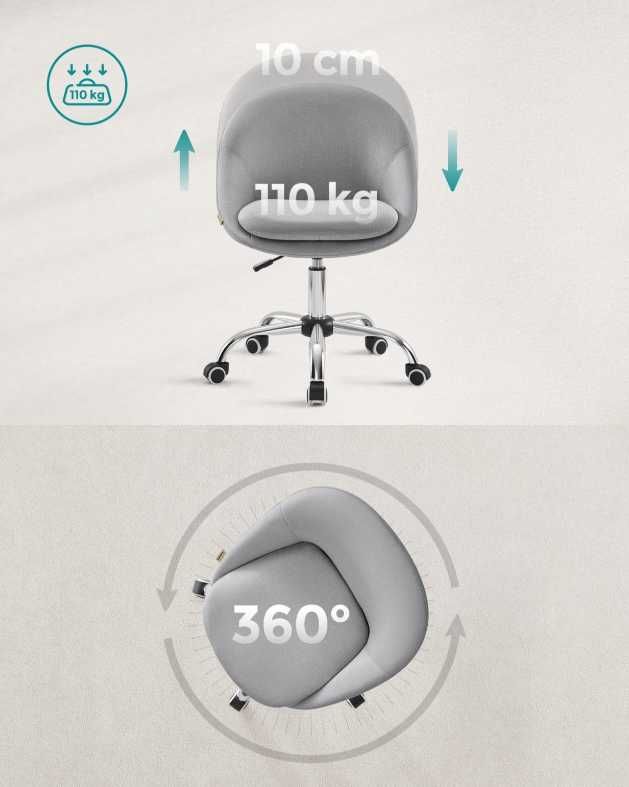 Nowy fotel obrotowy / tapicerowany / krzesło / Songmics !6270!
