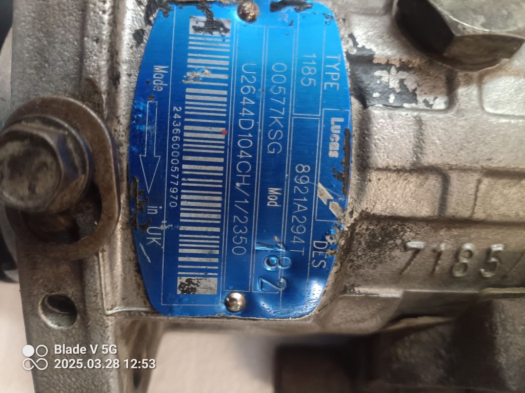 Pompa wtryskowa Lucas 8921A294T oraz wtryski massey ferguson 6260