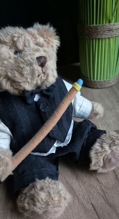 Maskotka vintage miś Russ berrie bilard pluszak retro billiard