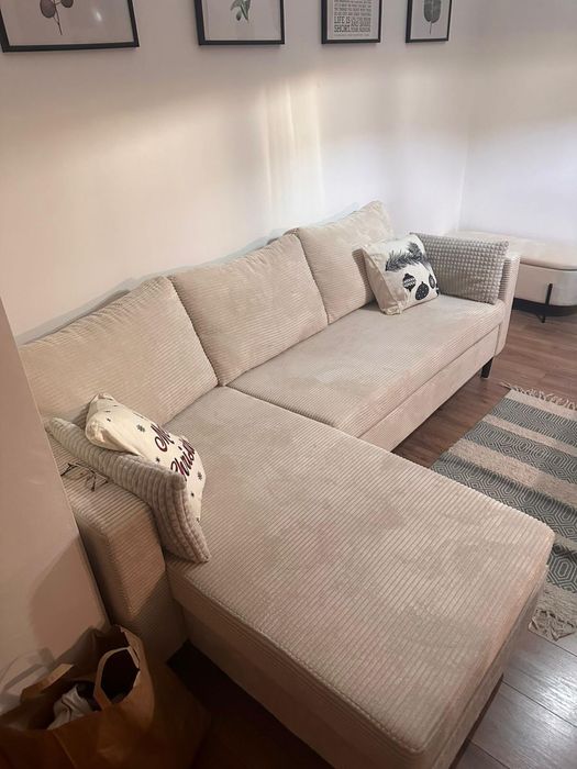 Sofa narozna nierozkladana
