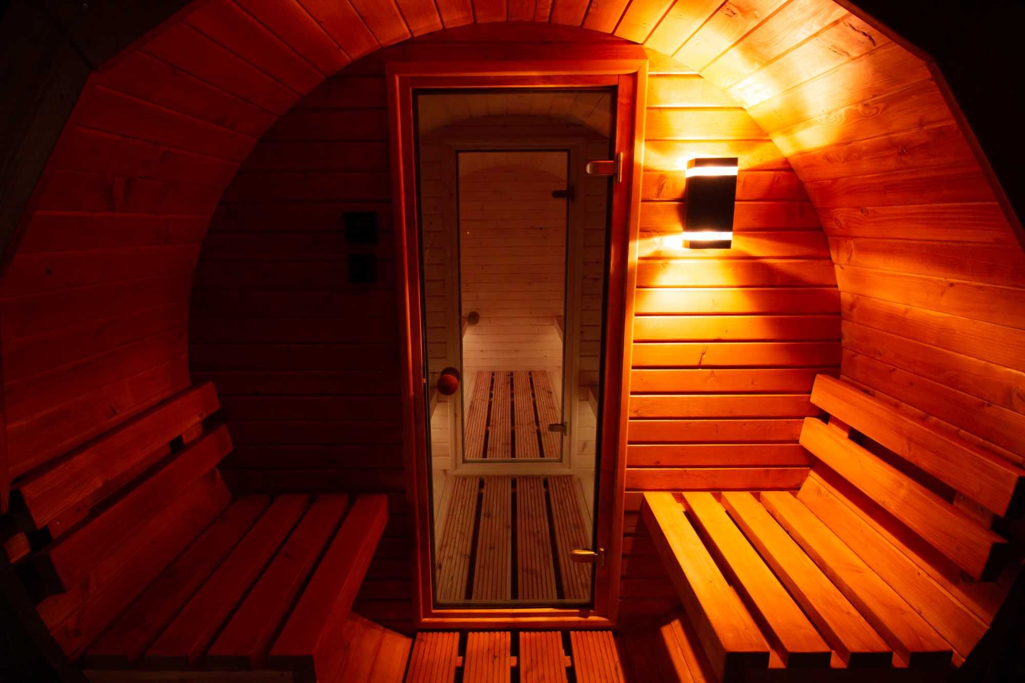 Sauny Sauna Ogrodowa Beczka Ruska Bania 2,5m Dowolna Konfiguracja