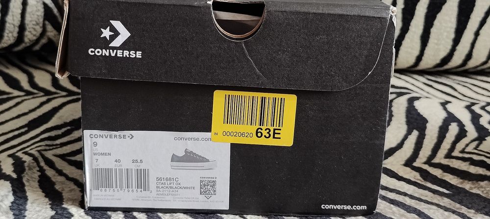 Кеды женские Convers All Star Lift 40 размер ( большемерят, идут на 41