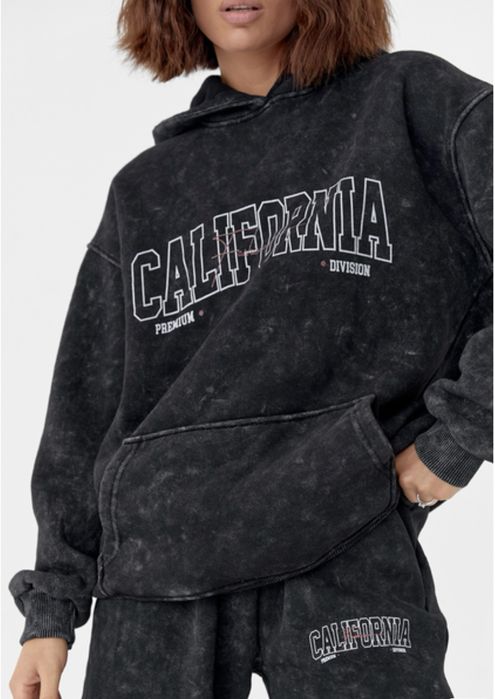 Оверсайз костюм на флісі  у техніці тай-дай