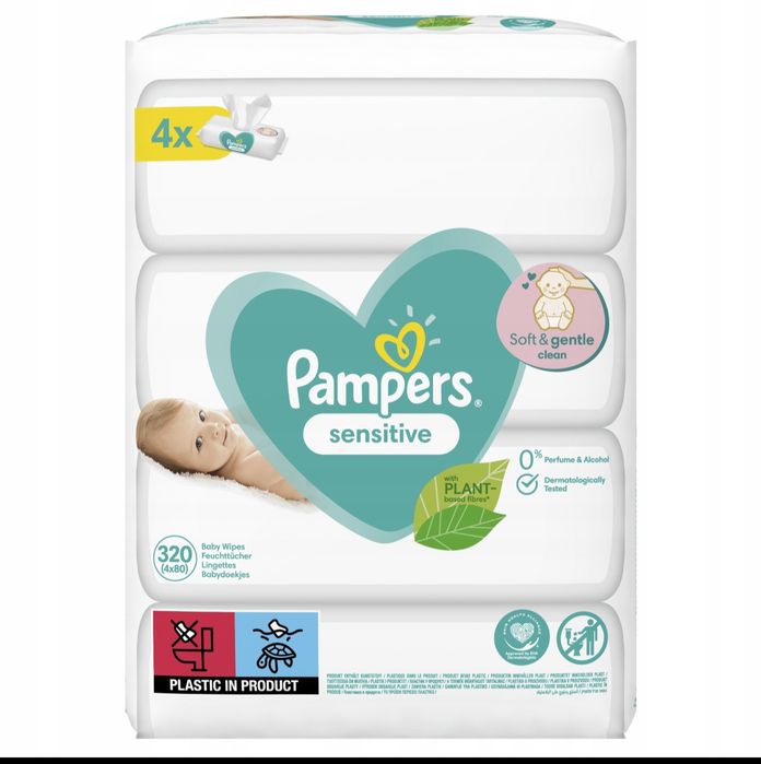 Chusteczki nawilżane pampers sensitive 12x80 szybka wysyłka
