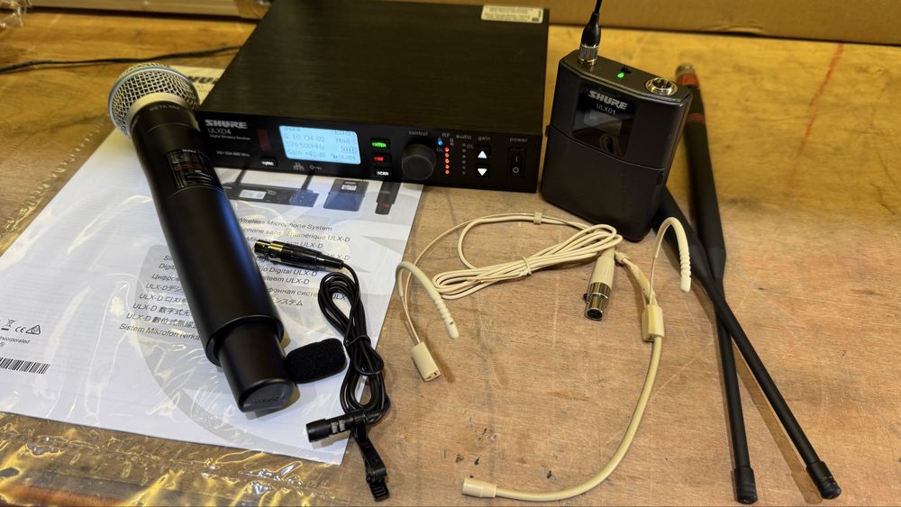 Shure ULXD Beta58,ручний мікрофон,поясний передавач,гарнітура,петличка