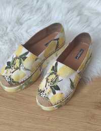 Cytrynowe Espadryle Dolce & Gabbana made in Italy