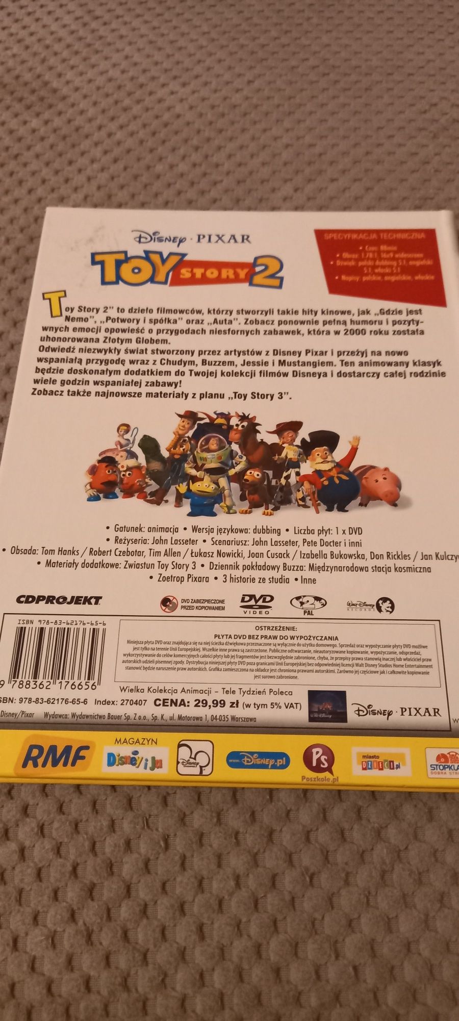 Toy story 2 nowy beż folii dvd