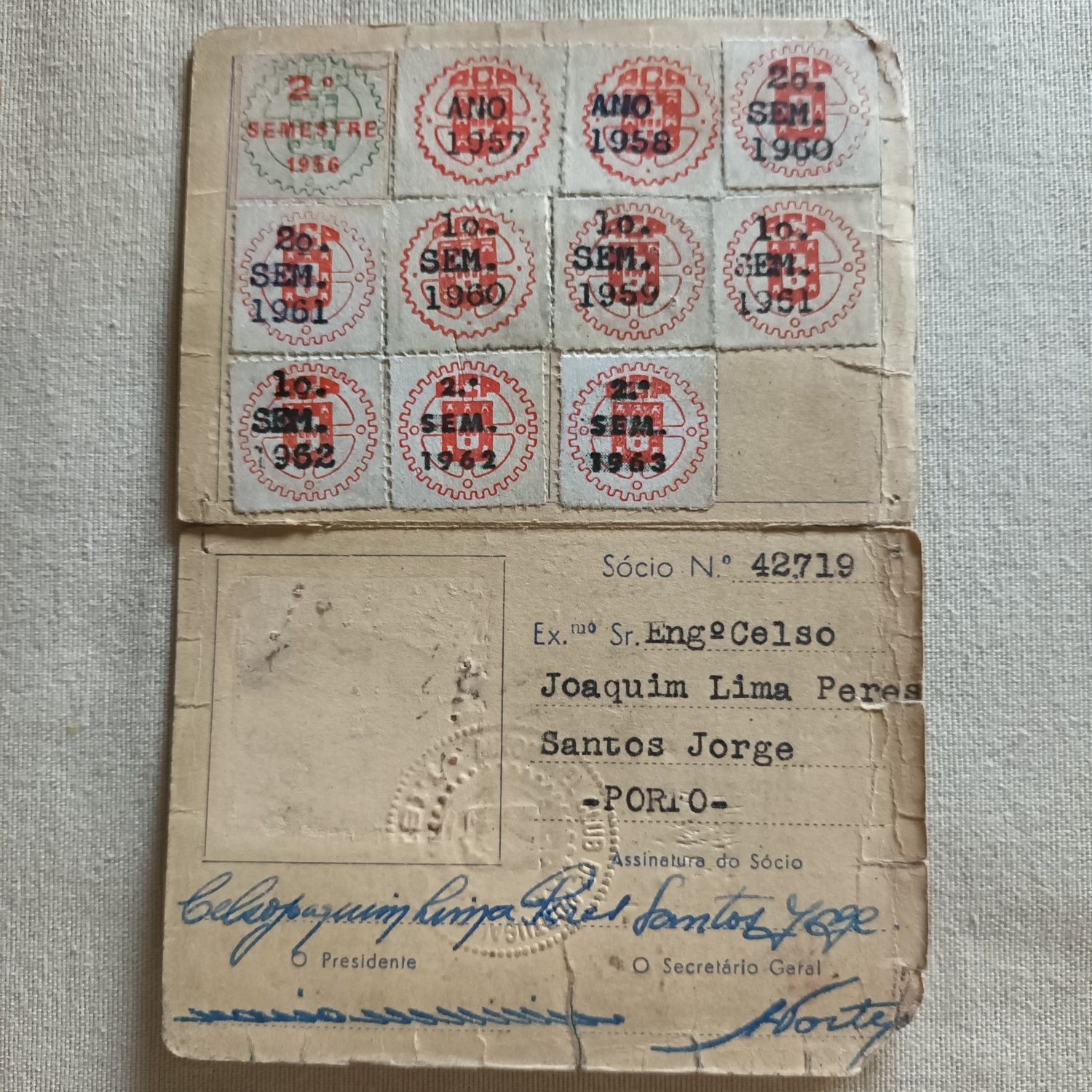 Cartão de identidade automóvel club português