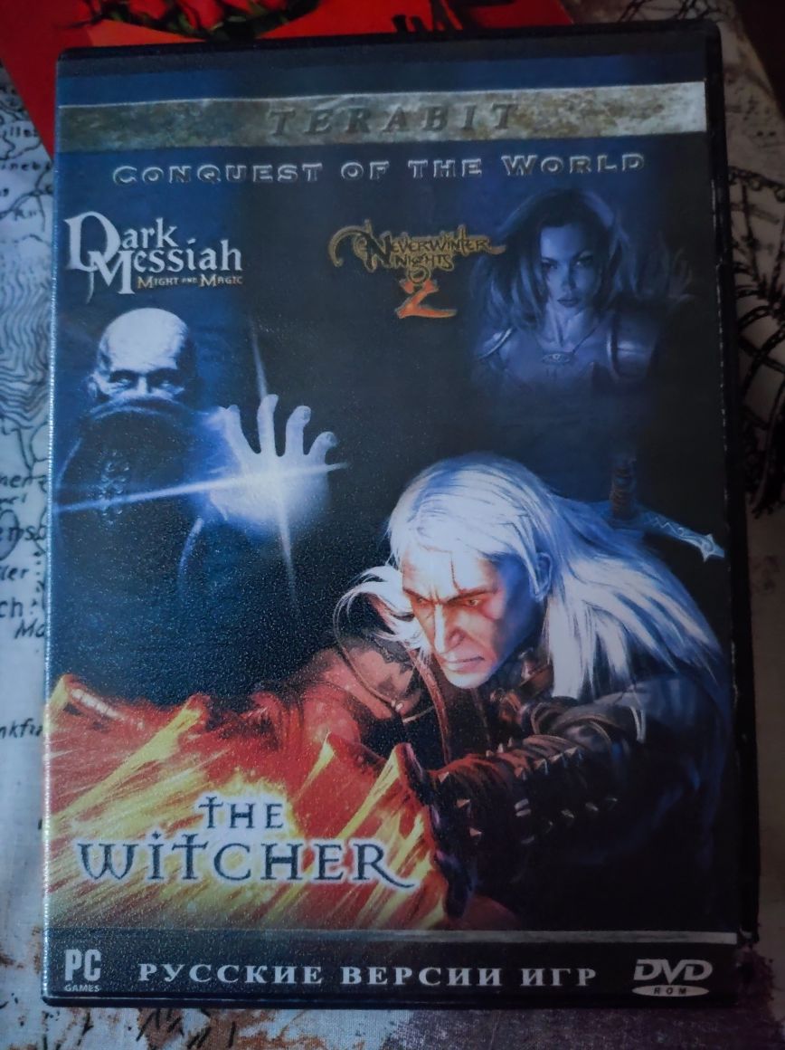 Диск DVD игра The Witcher,Ведьмак,Dark Massiash of might and magic,Nev