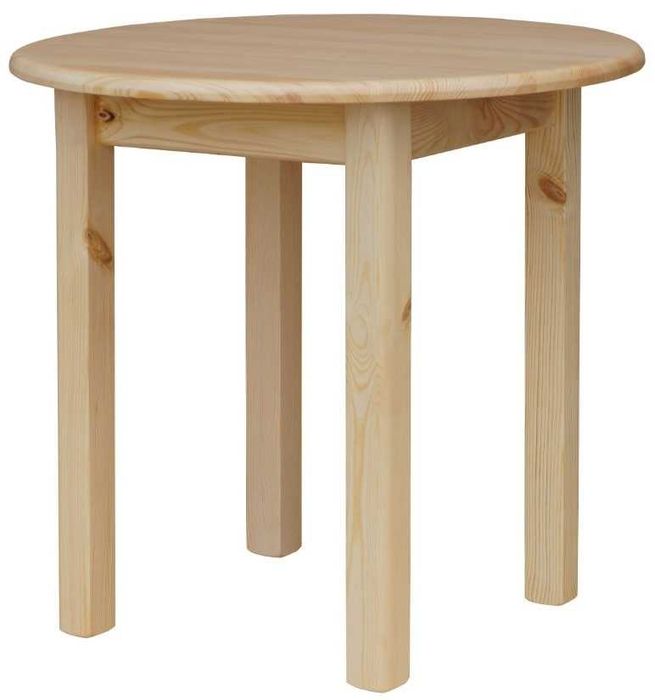 Drewniany Stół sosnowy okrągły śr. 80 cm kolor SOSNA nowy