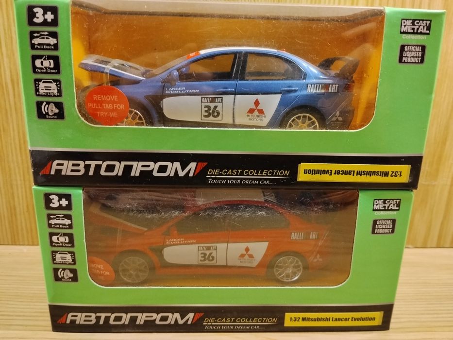 Модель mitsubishi lancer x evolution 1:32 Автопром металл свет звук ин