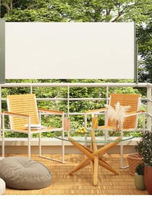 Kremowa markiza boczna wysuwana vidaXL 160x300