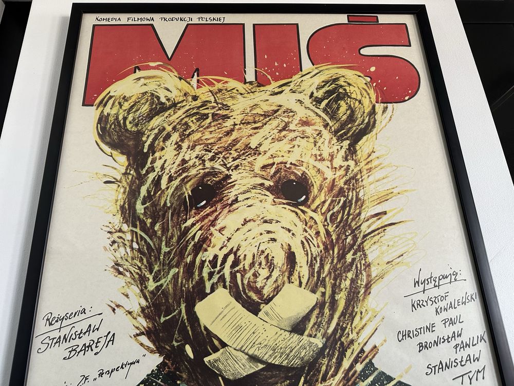 MIŚ (B1 97X67CM) - FIlmowy Plakat PRL - PĄGOWSKI - W ramie - Unikat