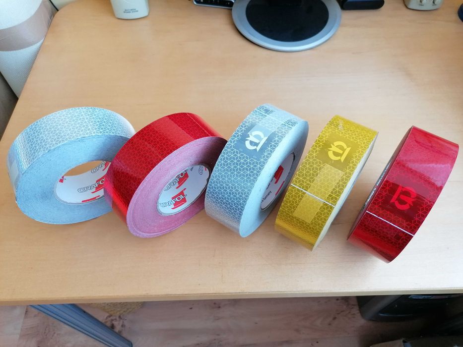 Oryginalna taśma odblaskowa Orafol do naczep , rolka 50 metrów