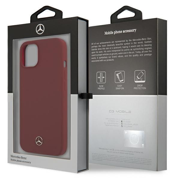 Etui Mercedes Silicone Line dla iPhone 13 Mini 5,4" - Czerwony