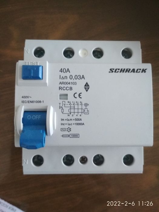 УЗО schrack -40A