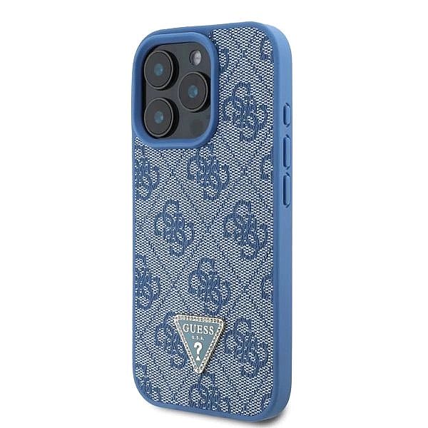 Guess GUHCP16LP4TDPB iPhone 16 Pro 6.3" niebieski/blue hardcase Leathe