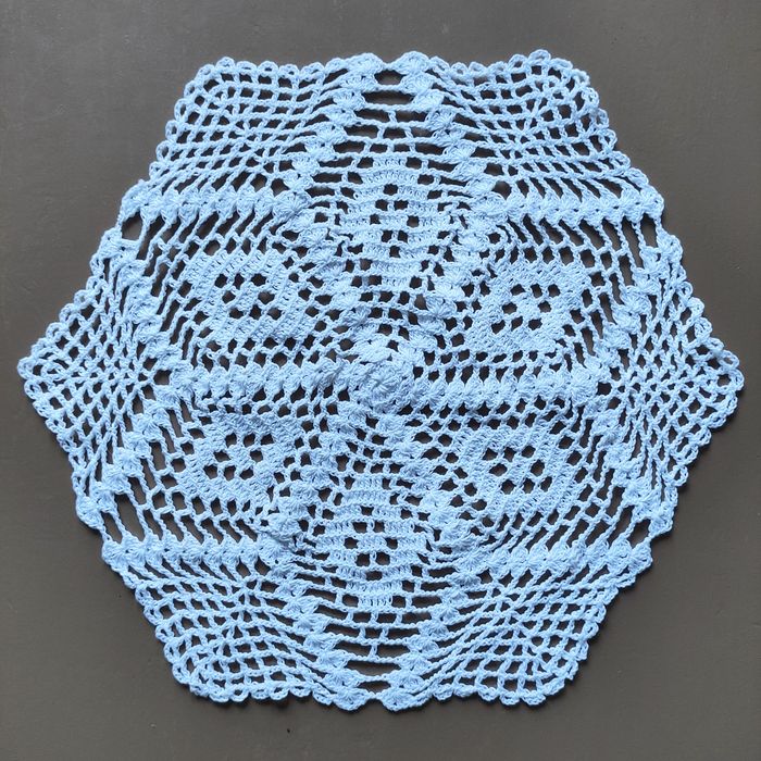 Serweta szydełkowa biała serwetka kordonek gwiazda