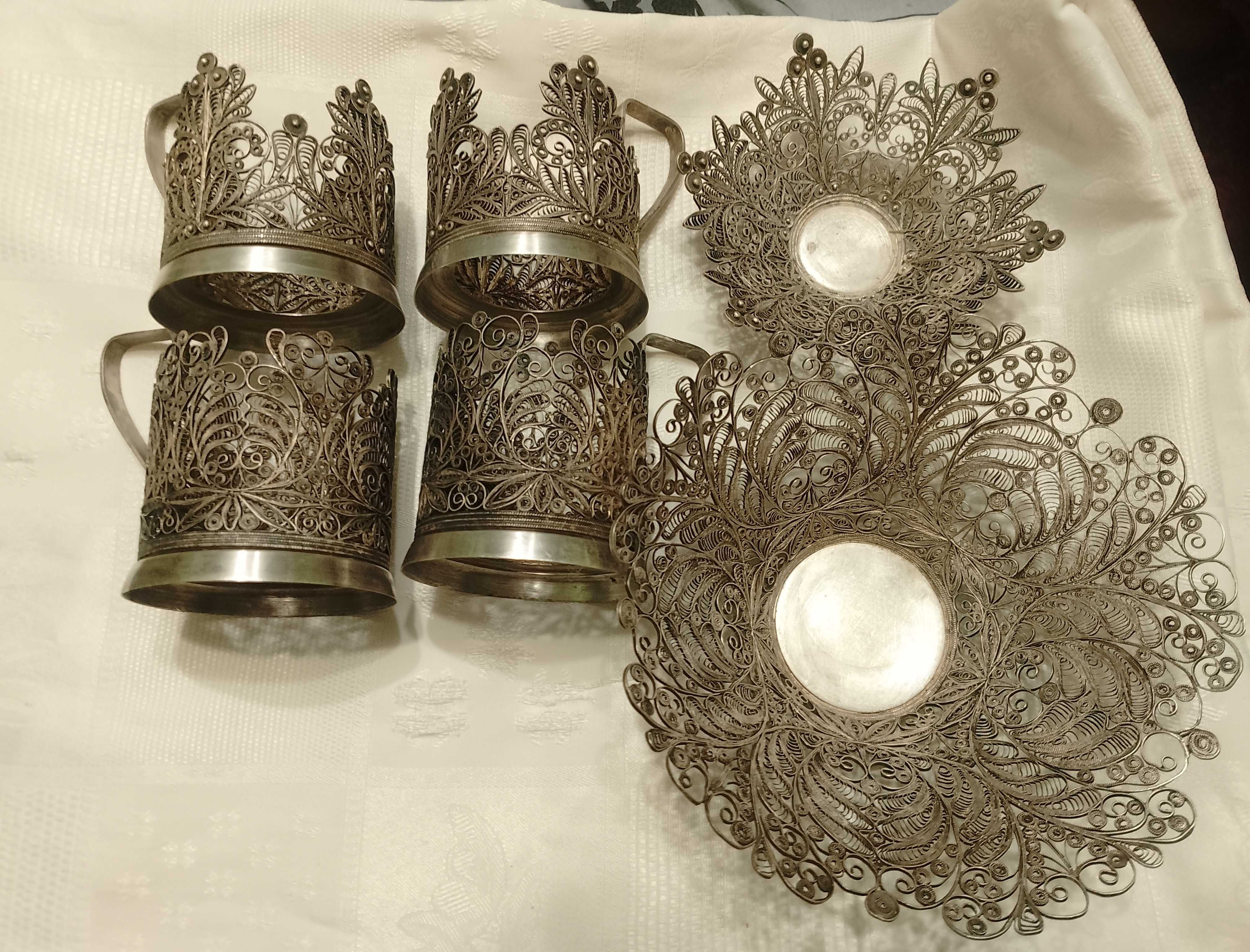 Советский подстаканник мельхиор МНЦ скань