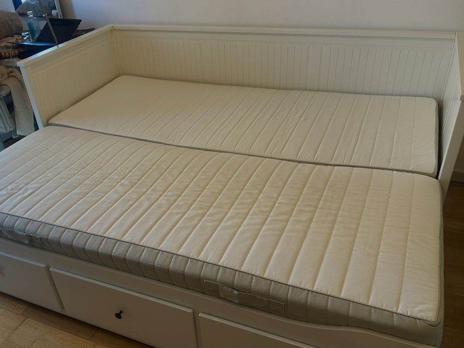 Cama indiv/dupla c/3 gav, branco, 80x200 cm Ikea