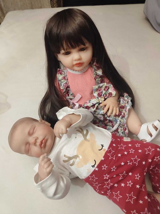 2 lalki typu Reborn niemowlak lalka jak żywa lala bobas