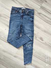 Spodnie jeansowe z wysokim stanem S cropp