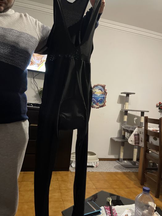 Fato de ciclismo preto