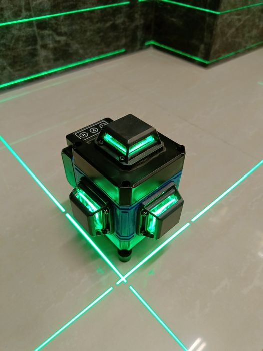 Laser krzyżowy zielony samopoziomujacy 360 4d 16 linii akumulatorowy