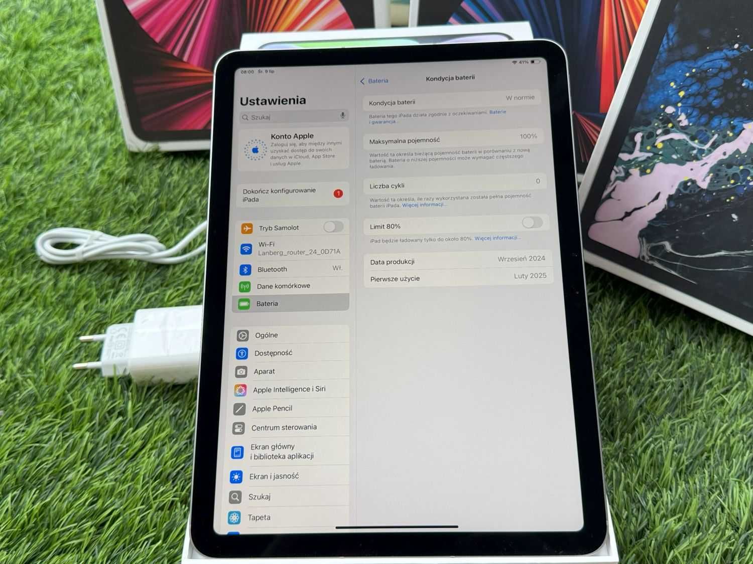 iPad Air 11" M2 256GB WIFI CELLULAR LTE 5G Bat100% Gw Apple FV23%