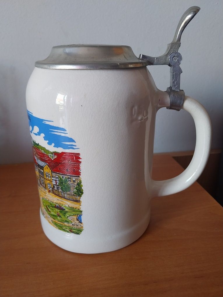 Kufel z cynowa klapką "Bamberg"