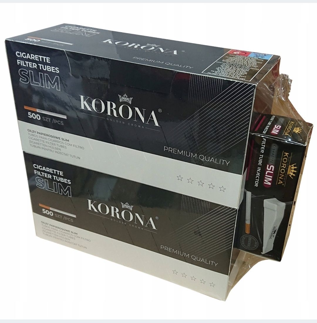 Gilza papierosowa /  Korona Slim / 1000 szt / papierosy/