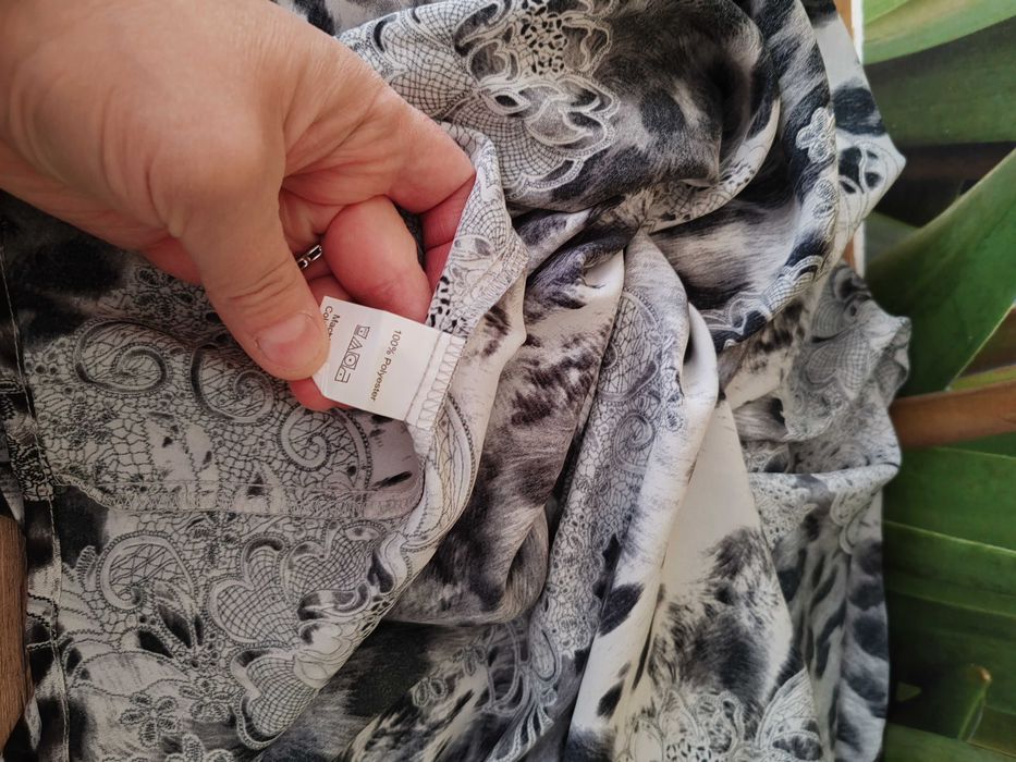 Lekka, ciekawa letnia sukienka Shein rozmiar 46/48 poliester panterka