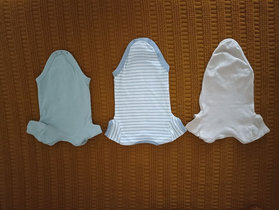 Zestaw 3 body z krótkim rękawem 56, 62 chłopięce