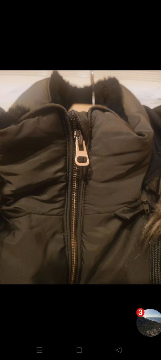 Zara, kurtka khaki w rozmiarze 2XL.