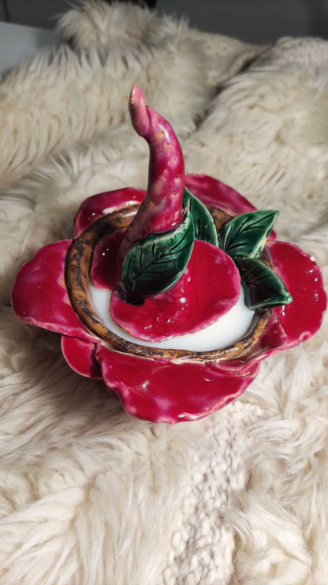 Rękodzieło ceramika zapachowa świeczka sojowa