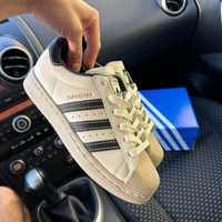 Жіночі кросівки адідас суперстар Adidas Superstar beige primegreen