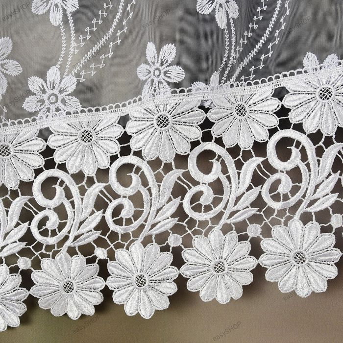 Firana z markizety z gipiurą 160x400