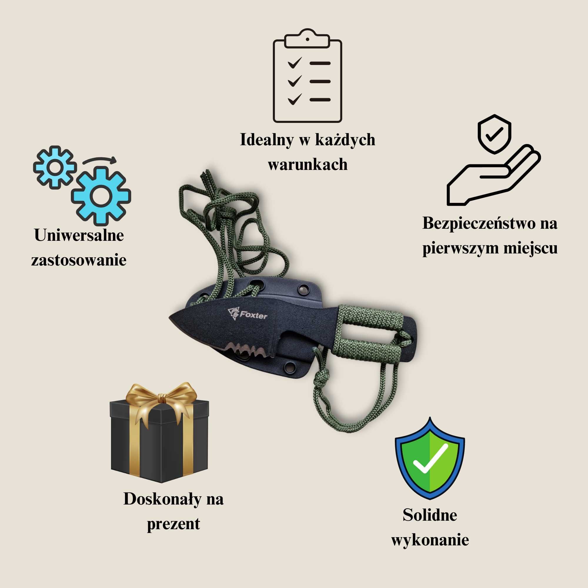 FOXTER Nóż Taktyczny Grot Pokrowiec - Solidny Do Każdych Warunków!