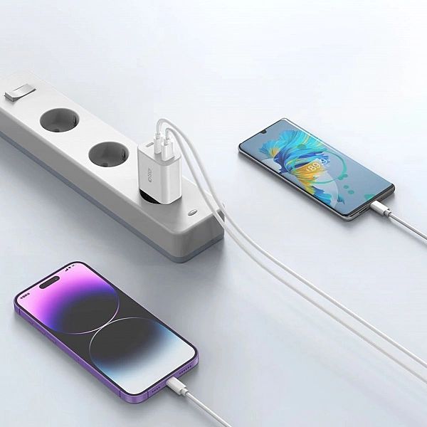 Ładowarka Tech-Protect NC30W sieciowa 2x USB-C PD 30W / USB-A QC 3.0 -